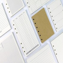6공다이어리 리필속지 A5 A6 내지노트 12종류선택가능