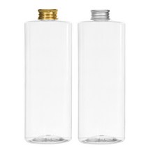 알루미늄캡 120ml 150ml 200ml 250ml 300ml 500ml 어메니티 공병, 1개, 500ml각투명용기 실버캡