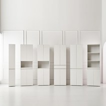 더퀸 키큰 주방 렌지대 선반장 틈새장 정리장 오픈장 서랍장 다용도 수납장, 크림화이트, 수납형