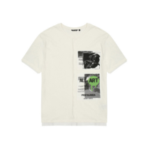 IKALOOK 남자 데일리 프린팅 패치 반팔티셔츠 STEE161