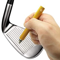 Golf Club 그루브 샤프너 샤프닝 툴 리그루빙 클리닝 툴 및 클리너 웨지 및 아이언용 (블루), GOLD