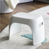 [JJ홈디] 높은 욕실의자 27cm 21cm 심플 화이트 욕실의자_발받침대 미니의자 미끄럼방지 욕실 의자 발받침대 아기 욕실의자, 낮은형
