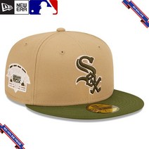 [미국정품] 853762 스냅백 캡모자 MLB [시카고 화이트삭스] 뉴에라 Pink Undervisor 59FIFTY Fitted Hat - Khaki/Olive