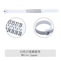 링사이저 측정 벨트 맞춤 영국 미국 EU 공식 손가락 크기 게이지 남성 반지 미터 쥬얼리 액세서리 재사용, 12 White Japan