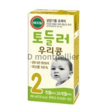 베지밀 토들러 우리콩 2단계 유아식 두유 190ml, 80%국산 원액두유, 128개