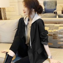 TANC 봄 가을 여성 캐주얼 자켓 정장자켓 후드 점퍼