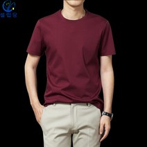 셀럽당 남자 반팔 티셔츠 라운드 반팔 루즈핏 실켓 면