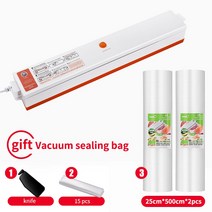 진공 포장기 실링기 So Vide 실러 220V/110V 식품 저장 포장 가방, 협력사, 오렌지-2pcs-25cm, EU 220V