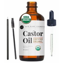 (미국직배) 케이트 캐스터오일 60ml Kate Blanc Castor Oil (2oz) USDA Certified Organic 100% Pure Cold Pressed Hexane Free FREE Mascara Starter Kit, 1개, 200ml