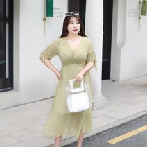 지패션 미니플라워 셔링 빅사이즈원피스 데이트룩 바캉스 77 88 99 110까지