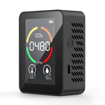 센서 CO2 온도 테스터. 공기 에어질 모니터용 LCD 기. 3 in 1, 02 Black YYGG01