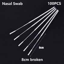 높은 품질 100PCS 일회용 비강 면봉 샘플링 개별 자기 테스트 멸균 Nasopharyngeal, N