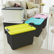 모던베이직 플라스틱 리빙박스 차콜 40L 55L, 40L 화이트 화이트, 1개