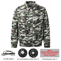 여름 냉방 아이스 조끼 자켓 팬 usb 충전 남성 위장 공기 야외 선풍기 쿨 냉 얼음