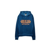 12주년 로고 프린팅 후드티 블루 74GP0317