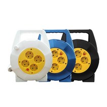 툴콘 4구 15m 전선릴 TCR-15 Series, 화이트 TCR-15WH