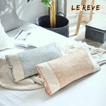 [르헤브] 개망초 이중끈 메밀OR편백베개(속포함), 메밀 블루