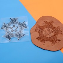 도자기전사지 전사지 제작 꽃무늬 9cm 만다라 텍스처 시트 폴리머 클레이 DIY 귀걸이 인상 엠 보스 매트 프, 02 RDM2
