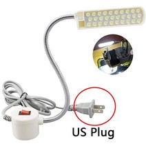 휴대용 재봉틀 LED 라이트 10/20/30LED 마그네틱 마운팅베이스 구즈넥 작업 램프 작업대 선반 드릴 프레스 포터블 미싱, 02 AC110V  US Plug_02 20leds