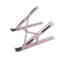 접이식 사이드 테이블7구멍 조정 가능한 노트북 스탠드 MacBook 14 "노트북 Foldable ABS 경량 브래킷, 03 Pink