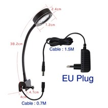 해양 수족관 led 빛 산호 sps lps 수족관 바다 암초 탱크 90v-240v 금속 튜브 30-50cm 바다 탱크에 대한 조정 가능한 각도, EU 플러그