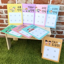 가정어린이집 환경구성 영역판 6칸 거실 교실 놀이 안내판 가정집 표지판 키즈카페