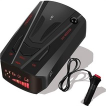 녹음차단기 자동차용 레이더 탐지기 음성 안내 속도 자동차용 레이더 탐지기 차량 속도 경보 시스템 12v 전자 개 탐지기 111, 검은색