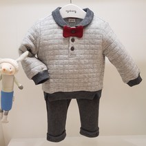 아가방 50% 겨울 베이비페어! 겨울 도톰 보타이 유아 정장 상하세트! 레드 보타이가 귀욥따 세미정장 상하복! 보타이 빼면 데일리 외출복으로도 오키! 겨울 남아 외출복
