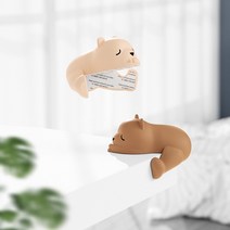 충격방지 실리콘 캐릭터 모서리보호대 4개 1세트, 화이트