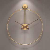 초대형 벽걸이 시계 무소음무브먼트 무선 벽시계 건전지 특이한, 스페인골드50cm