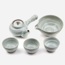 붓칠 분청 다기세트 바이어선물 외국인선물, 전통포장