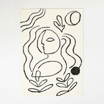 140x200 피카소 아트 디자인 모던 러그 카페트