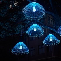 크리스마스무드등 색상 변경 해파리 빛 야외 정원 안뜰 나무 요정 빛 화환 광섬유 민들레 문자열 빛, 1pc RGB 변경 가능, 80cm, 110v 미국 플러그