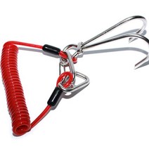 스탠 스파이럴 스트랩 스텐레스 더블 나선 스프링 스내피 스쿠버 헤드 스트림 클립, 빨간색