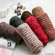 니트 목도리 따뜻한 머플러 알록달록 부드러운 데일리 넥워머