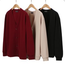 노마진컴퍼니 3컬러 빅사이즈 2XL 까지 루즈핏 기본 브이넥 골지 가디건 사무실 직장인