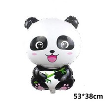 호랑이 사자 표범 산책 동물 호일 풍선 정글 사파리 생일 파티 장식 어린이 선물 장난감 헬륨 에어 글로보 1 개, PANDA_as picture show