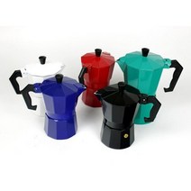 Moka Pot 이탈리아 커피 머신 에스프레소 알루미늄 게이저 메이커 주전자 라떼 스토브 클래식 용품 바리 스타 액세서리, 150ml-red