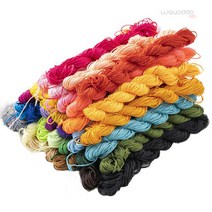 와요또 1mm 1.5mm 폴리 매듭 팔찌 끈 매28컬러 수공예 끈팔찌, 1mm(23m), 2.빨강