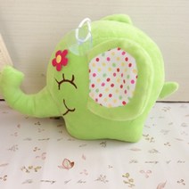 코끼리인형 코끼리쿠션 애착쿠션, 그린