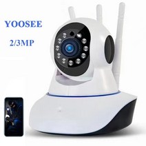 스마트폰 cctv 카메라 감시용 캠 홈 보안 감시 실내 아기 모니터, 2mp 카메라 64g 카드, 영국 플러그