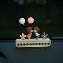 주차번호판 자동차 핸드폰 번호 알림판 만화 자동차 임시 주차 사인 커플 인형 전화 번호 이동 인테리어 액, 03 3