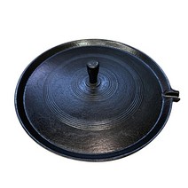 국내산 청주금속주물 길들인 무쇠솥뚜껑 무쇠삼겹살 불판 고기판 양면 프라이팬 전골 미니 무쇠팬, 01무쇠 솥뚜껑불판55cm