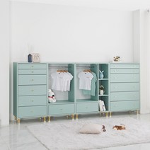 우드팜 비바 아기옷장 아이방 키즈 유아 어린이 옷 서랍 수납 베이비장 세트, 비바 800서랍장, 화이트