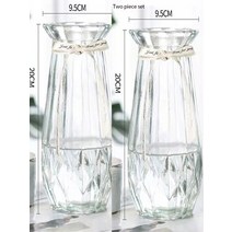 독창성 미니멀리스트 기본 색상 투명 유리 꽃병 현대 노르딕 홈 거실 장식 스탠드 꽃 테라리움, [15] O, 15 O