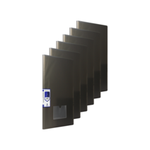 인터탑 플랜파일 명함포켓 반투명 클리어파일 카다로그 화보철 사용 꾸미기 당일, 반투명 클리어 명함포켓 10p 검정, (6개)1팩