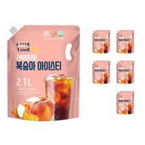 라이브타임 복숭아 아이스티 2100ml X 6개, 대용량 1박스