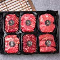 최고급 미국산 명품 수입 소고기 선물세트 구이용 냉장 1kg 2kg 3kg 1++ 설 추석 명절 선물용 모듬 포장 셋트, 2. [블랙앵거스] 식사하소 3호