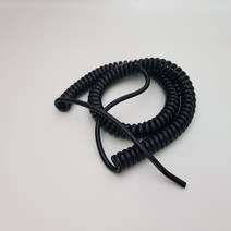 협성 스프링 코드선 VCTF 0.5SQ x 2C 5m 검정색 케이블말린길이 70cm, 1개