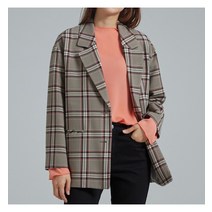 미쏘 미쏘 쉐도우 체크 싱글 자켓